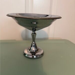 Vintage Morris Heller Promotions | Silver Plate Footed Candy Dish | Hoboken NJ